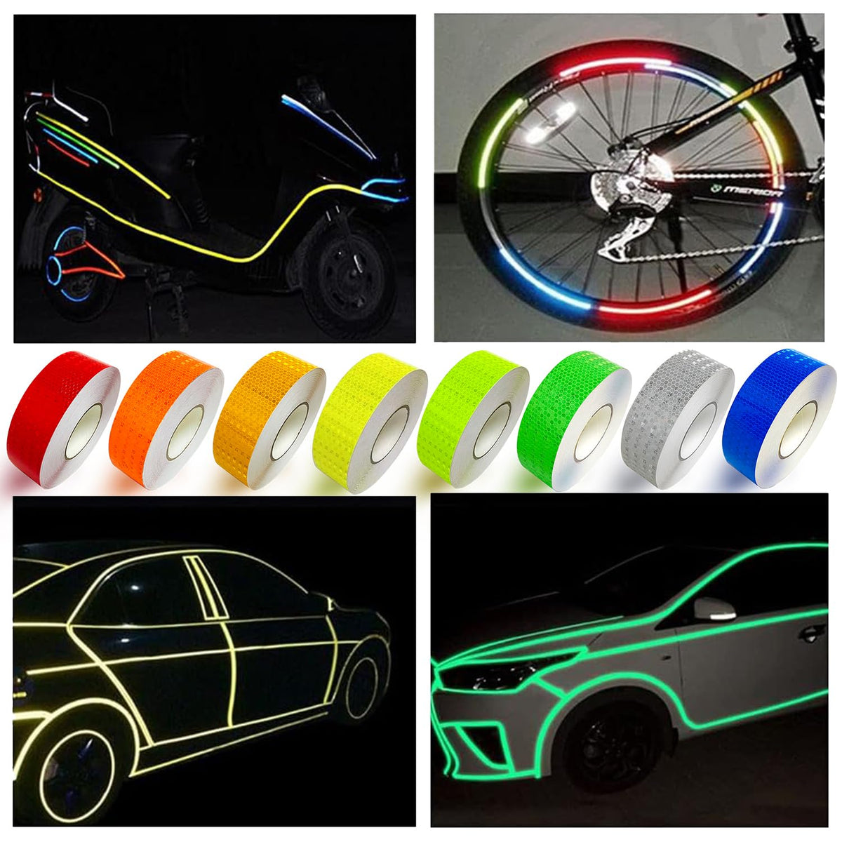 8 Colors High-Visibility Waterproof Reflective Tape