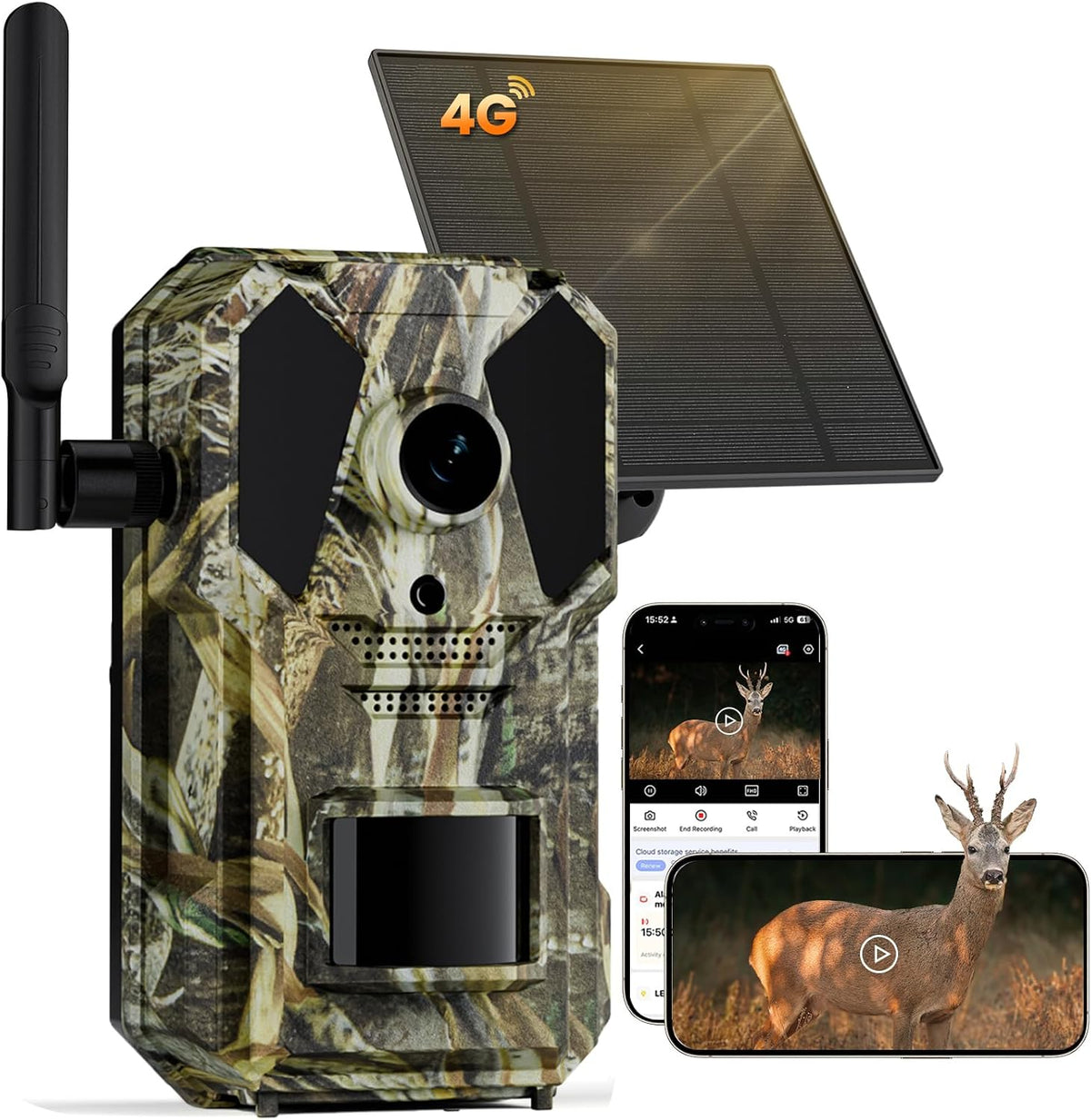 Trail Camera, 4G Cellular Dual Lens Trail Cameras 2.7K, 0.2s Fast Trigger Speed, Game Camera with Full Color Night