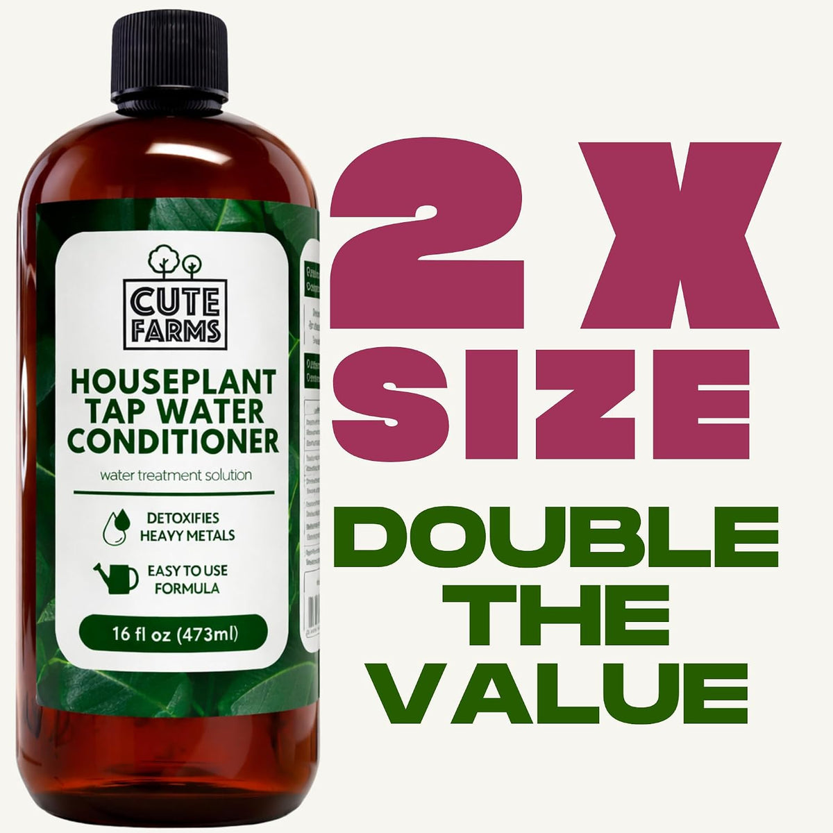 Tap Water Conditioner for Houseplants, Hydroponics, & Aquariums | 16oz | Detoxifies Heavy Metals, Remove Chlorine &