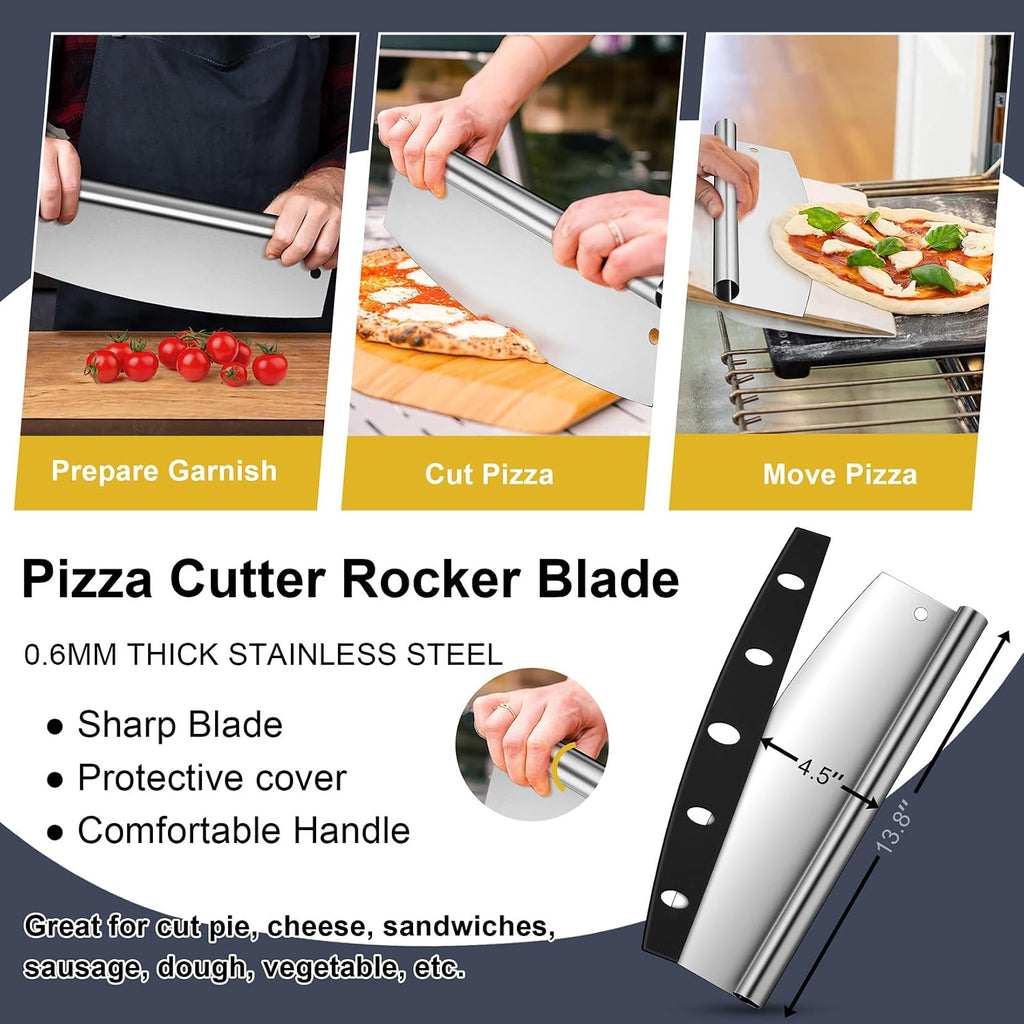 Pizza Peel 12 Inch, Aluminum Pizza Turning Peel (Painted Handle)