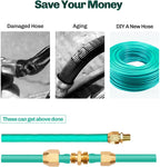4pcs Premium Solid Brass Pneumatics Reusable Rubber Hose-End Repair Fitting, 3/8" Barb For 3/8-Inch ID Rubber Air Hose With 1/4" NPT