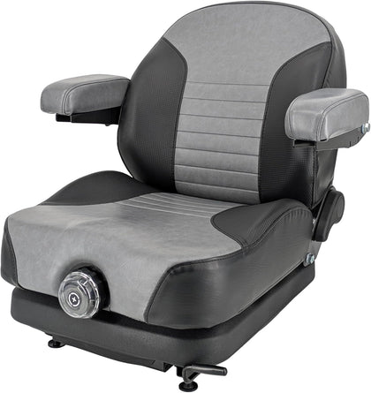 Comfort Elite Suspension Seat – 1 YEAR WARRANTY – Adjustable Suspension, Backrest, & Cushioned Armrests – For Scag