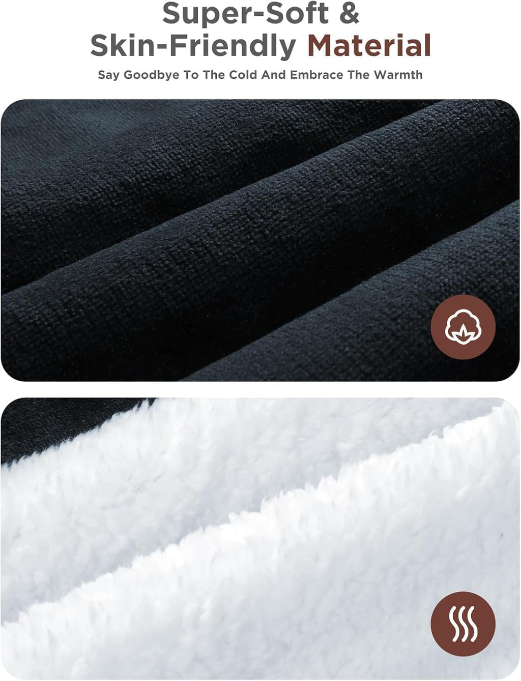 Heated Blanket, Soft Flannel Electric Throw Blanket | Fast Heating, 8 Heating Levels, 9 Hours Auto Shut Off