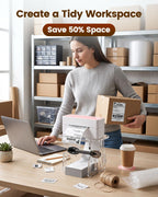 Bluetooth Thermal Shipping Label Printer with Holder & 500pcs Label