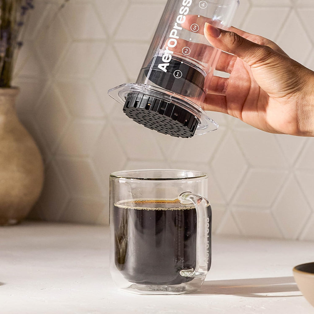 Clear Coffee Press - All-in-One French Press, Pour-Over & Espresso Style Manual Brewer, 2 Min Brew for Less