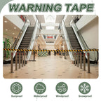 1000ft x 3" Warning Tape, 6 Pcs High-Visibility PE Floor Marking Roll Caution Tape for Flagging Construction Outdoor