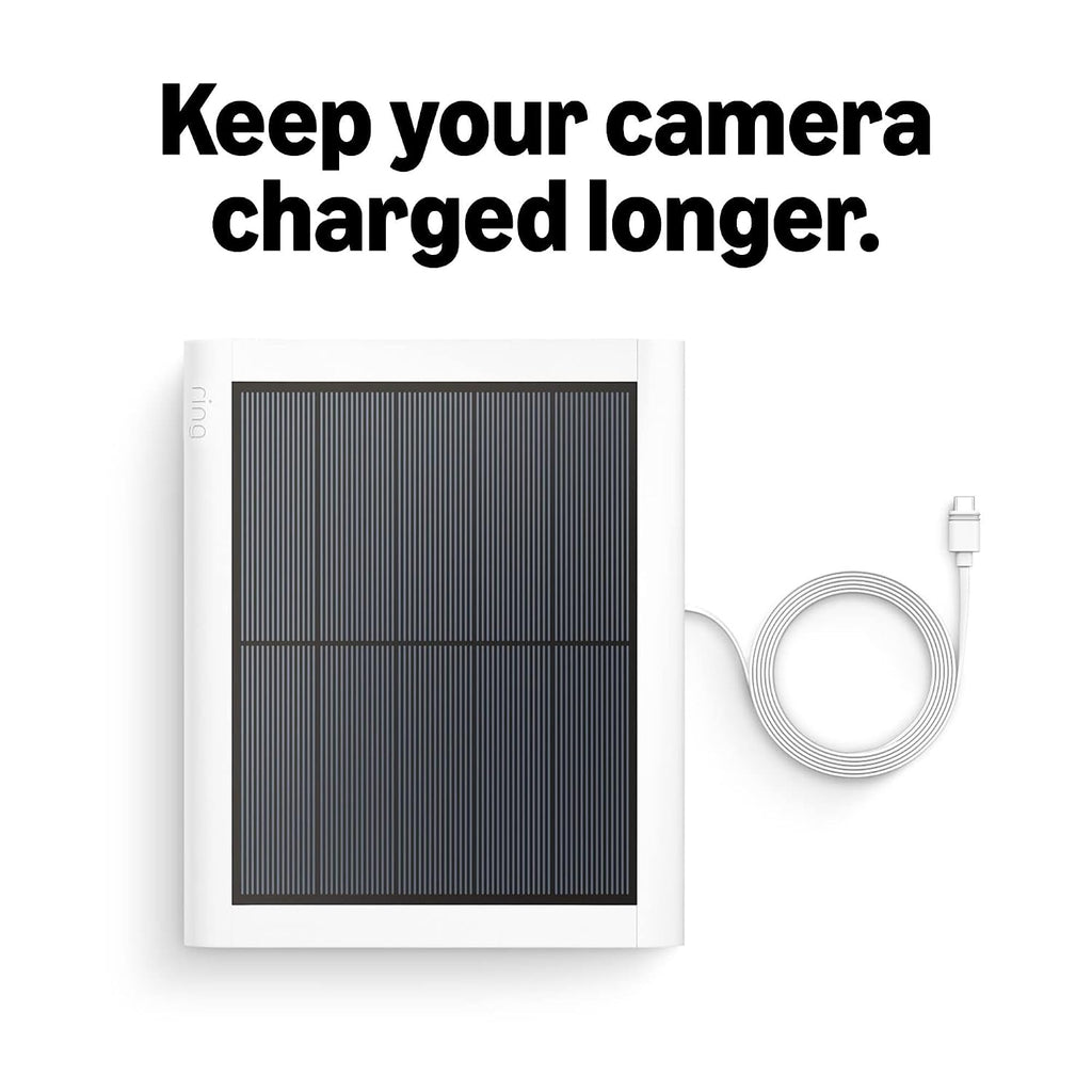 Ring Solar Panel (2nd Generation), 4W for Outdoor Cam Plus, Outdoor Cam (Stick Up Cam), Stick Up Cam Pro, Spotlight Cam Plus, Spotlight Cam Pro - White