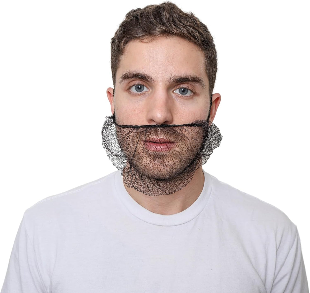 Disposable Honeycomb Nylon Beard Nets | Breathable, Durable | [BLACK | BROWN | WHITE | 18" | 21"]