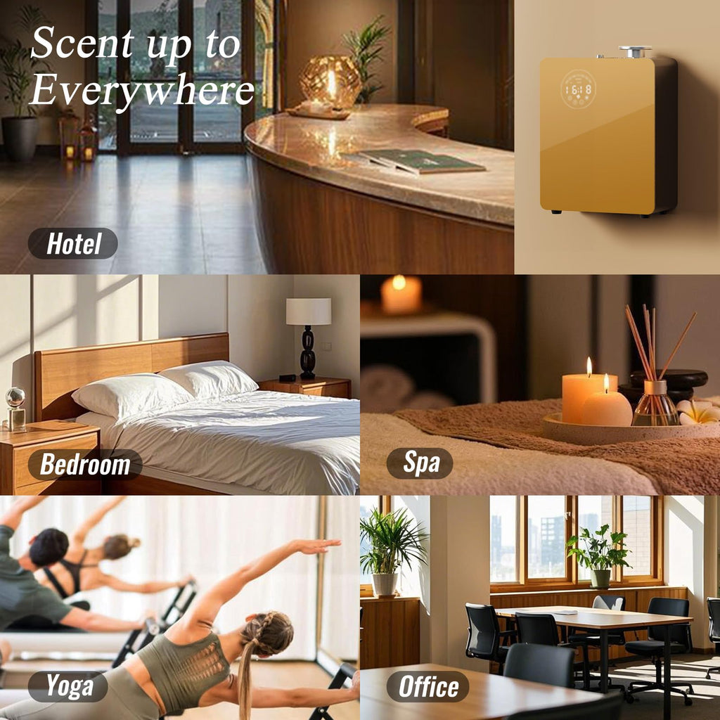 Smart Waterless HVAC Scent Diffuser for 3000 sq. ft.,Golden