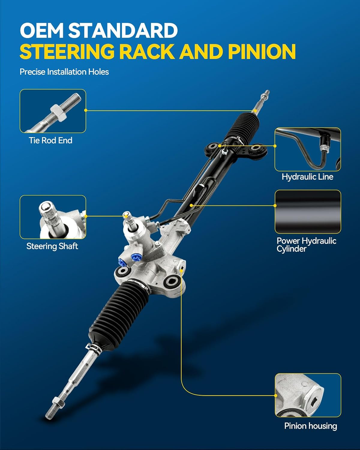 PHILTOP Power Steering Rack and Pinion Compatible with 2007-2011 CR-V