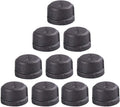 10 Pack 1/2" Malleable Cast Iron Pipe Cap, Black Threaded Fitting