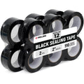 2" x 110 Yards Black Packing Tape, 12 Rolls