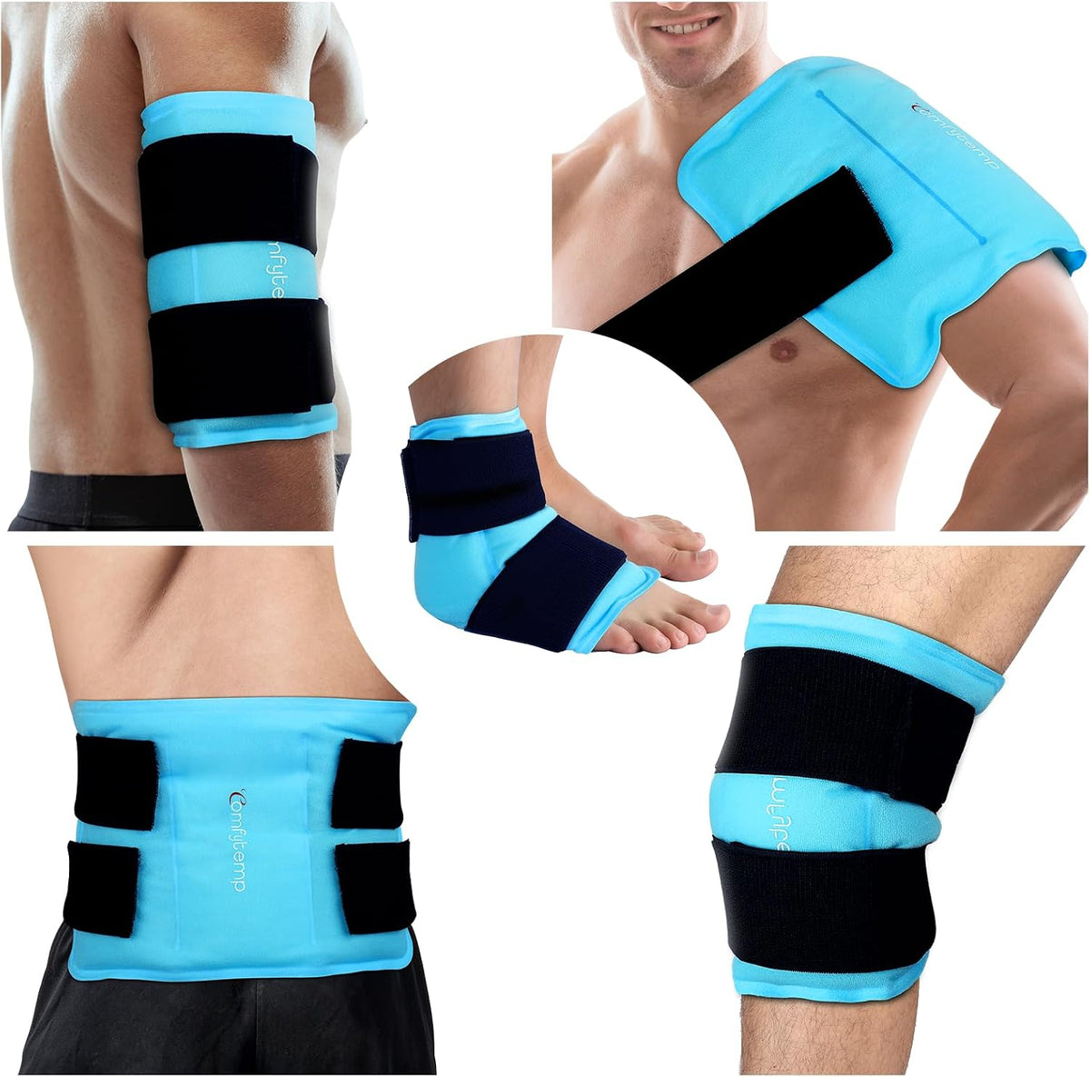 Ice Packs for Injuries Reusable, Large Hot Cold Gel Pack for Body