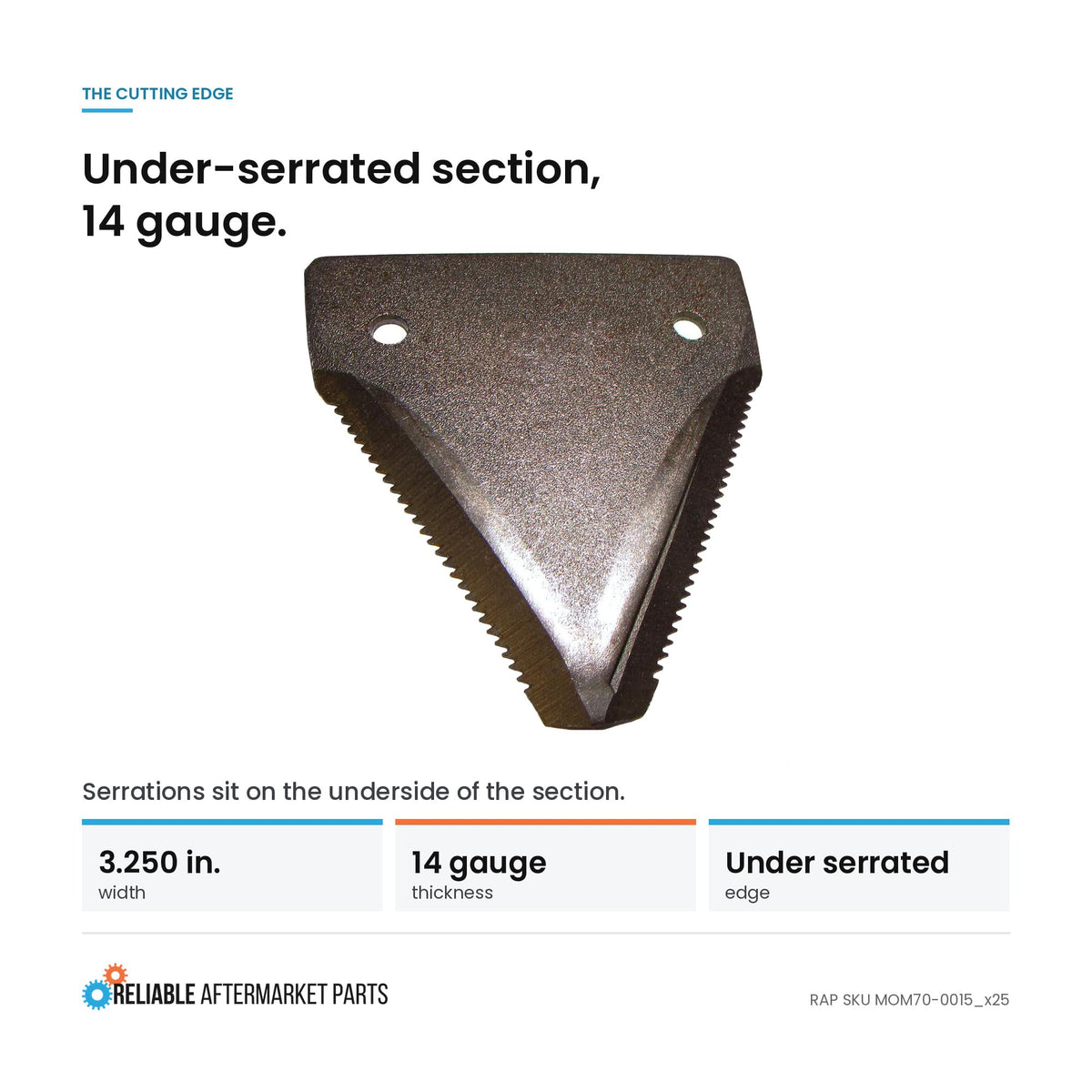 1501221M1 Sickle Sections Pack of 25 Under Serrated Fits New Holland