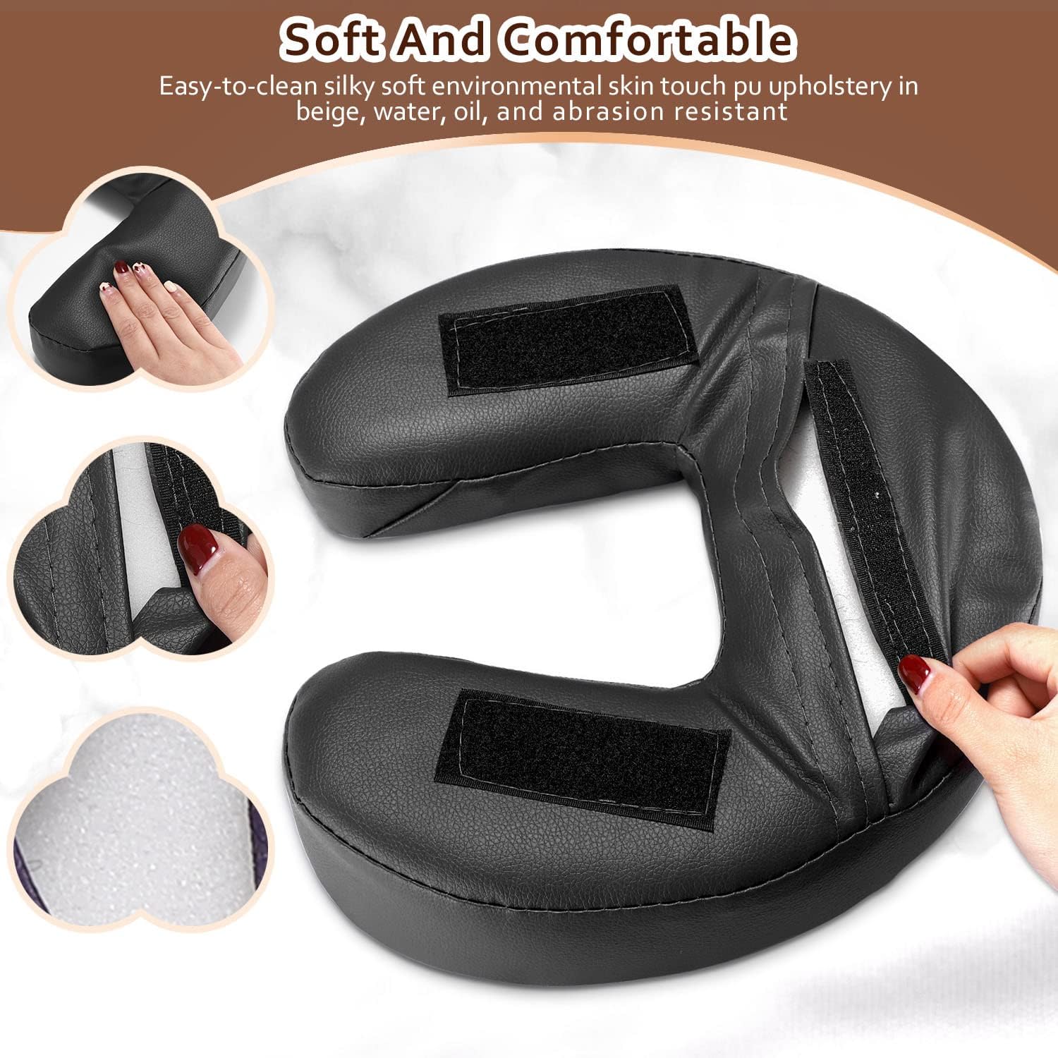 Massage Face Cradle Cushion, Universal Massage Face Pillow Head Neck Rest | Professional Massage Table Soft Memory