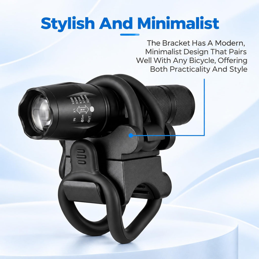 2 Pcs Bike Flashlight Mount, Bike Light Mount