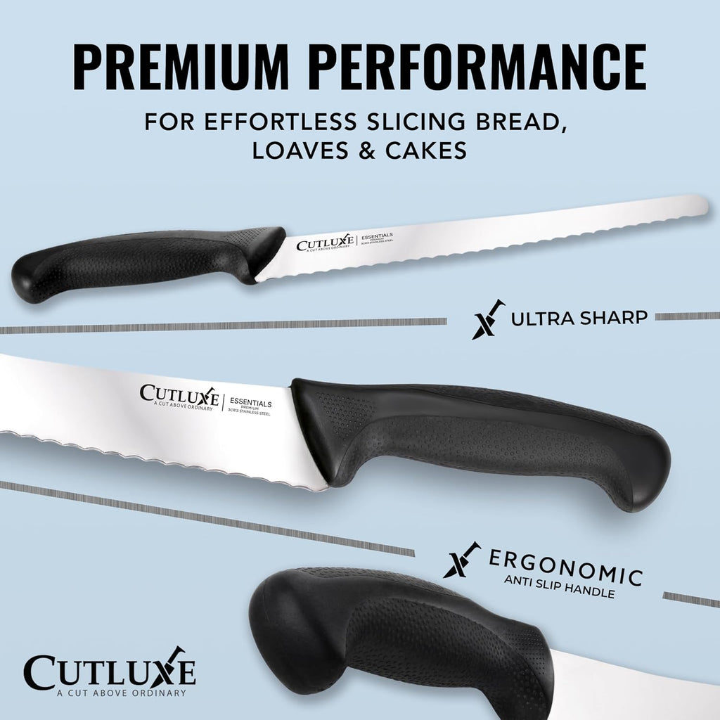 Bread Knife with Cover, 10" Serrated Knife for Sourdough Bread