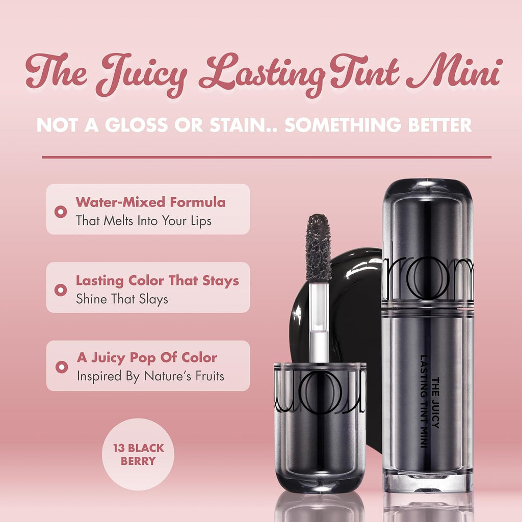 The Juicy Lasting Tint Mini | Glossy Lip Tint | Blackberry | 1oz