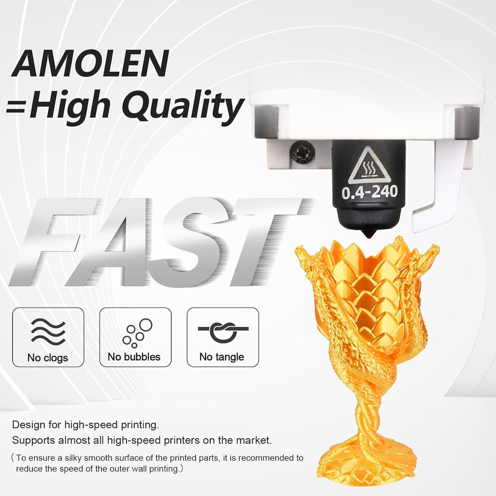 PLA 3D Printer Filament PLA Filament 1.75mm Silk Filament Bundle,Gold, Silver,Bronze, Red Copper,3D Printing Filament
