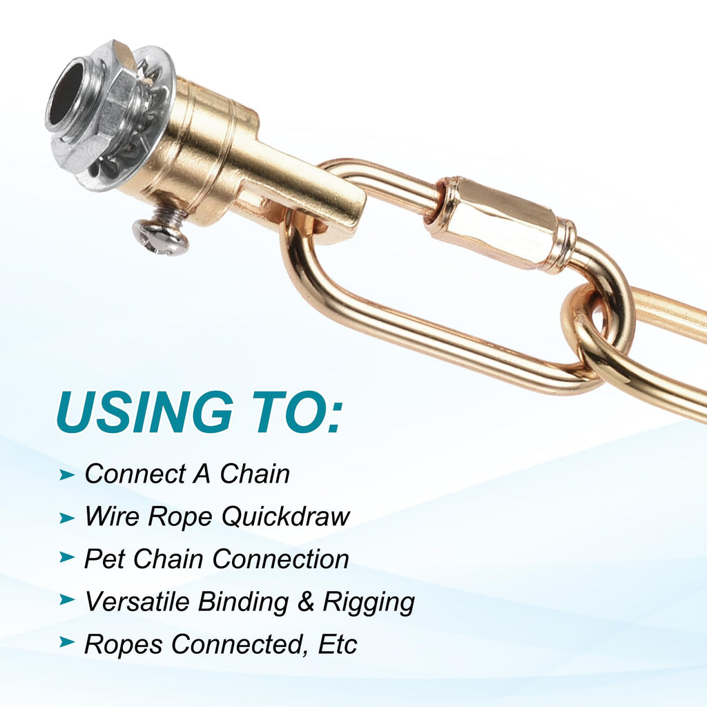 MECCANIXITY Chain Connectors 4mm Thick Light Gold 3Pack