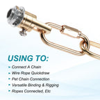 MECCANIXITY Chain Connectors 4mm Thick Light Gold 3Pack
