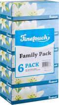 Facial Tissues Boxes Bulk, Soft 2-Ply, 130 Sheets, 6 Pack