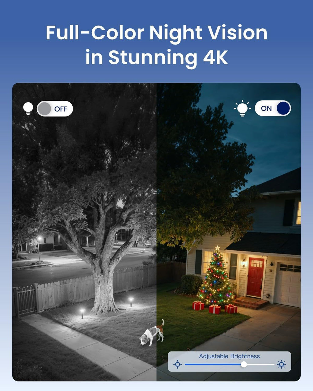 4K Wired WiFi Outdoor Security Camera, 8MP Dual Lens, 360 PTZ Camera, Auto Tracking, 2.4/5GHz Wi-Fi Smart