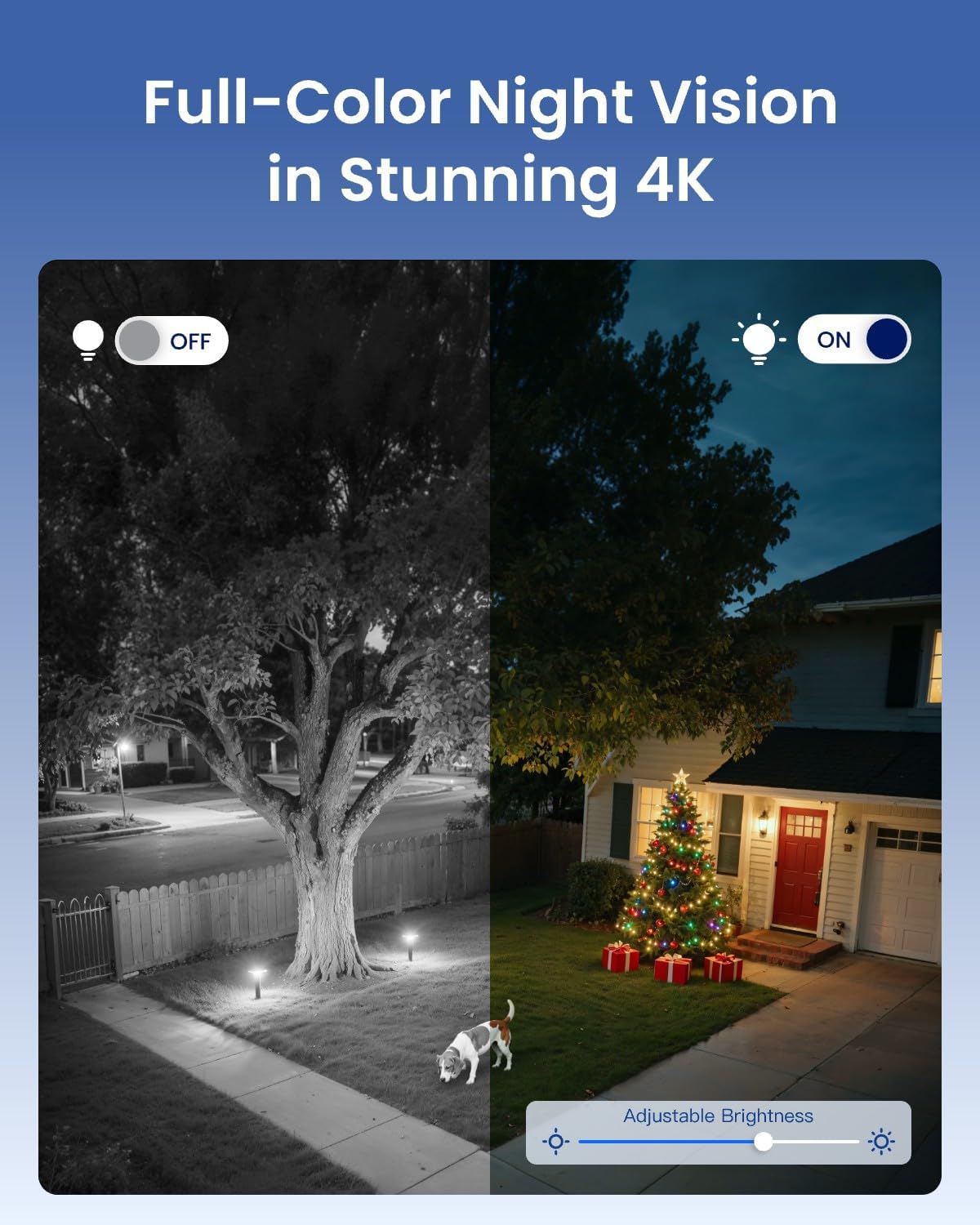 4K Wired WiFi Outdoor Security Camera, 8MP Dual Lens, 360 PTZ Camera, Auto Tracking, 2.4/5GHz Wi-Fi Smart