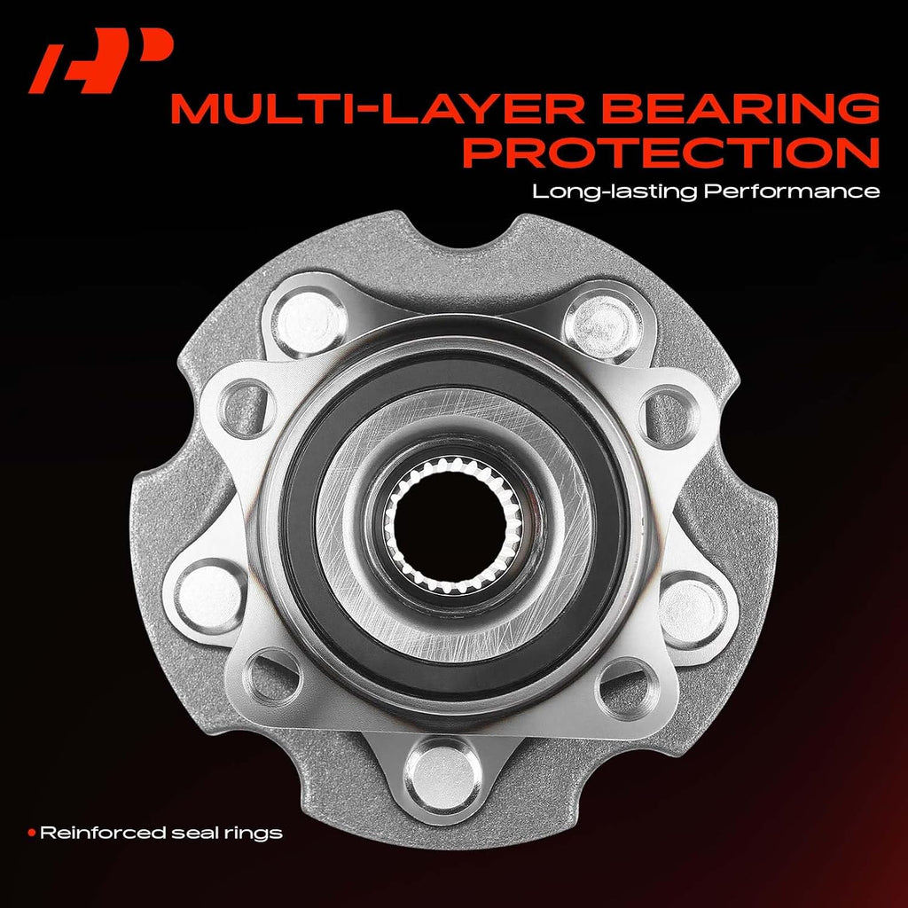 A-Premium 2 x Rear Wheel Bearing and Hub Assembly with 5-Lug