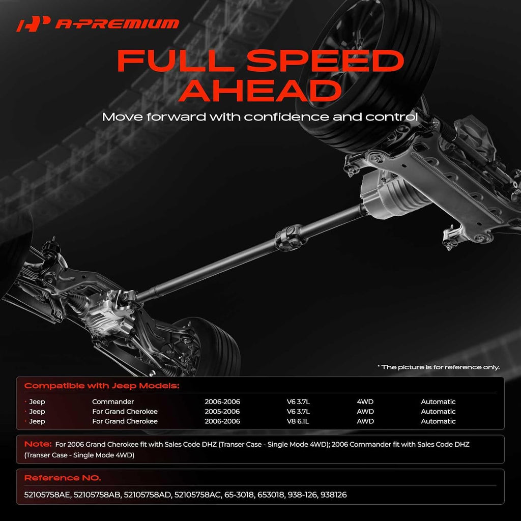 A-Premium Front Driveshaft Assembly Compatible with Jeep