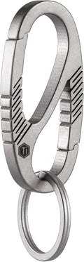 Titanium Carabiner Clip with Dual Gate Quick Release | Key Ring Organizer, Lightweight Titanium Material, Compact