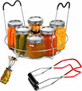 12in Stainless Steel Canning Rack with Contour Handles, Holds 7 Pint or 6 Quart Jars in Pressure Canner Pot
