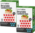 Recyclable Paper Sandwich Bags, 100 Count, Apple, 2 Pack