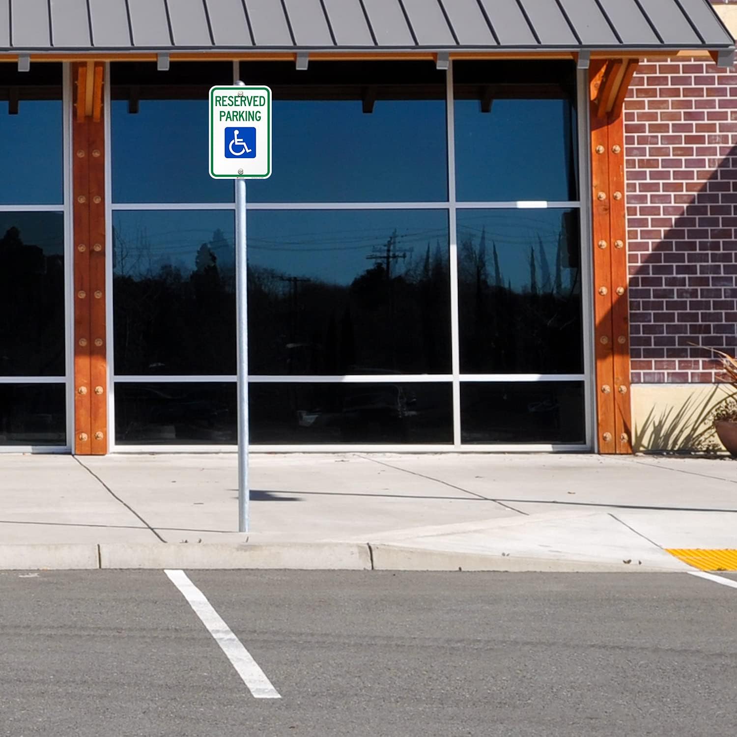 T1-1001-EG_12x18 Reserved Parking Federal Handicap Parking Sign By | 12" x 18" 3M Engineer Grade Reflective Aluminum