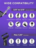 Microphone Stand Mic Boom Arm Windscreen Pop Filter, Large | Complete Bundle, Dual-Layer Pop Filter, Acoustic Foam