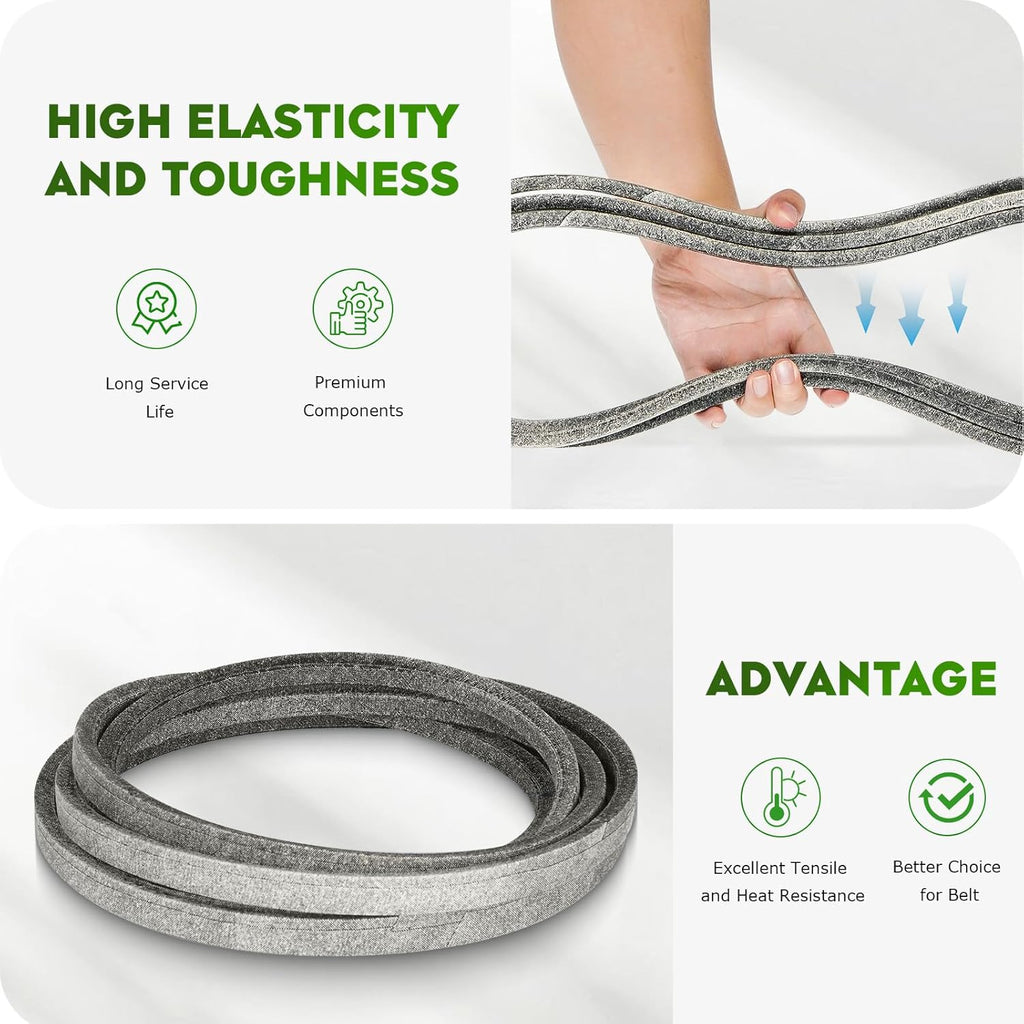 5/8 X 168 041-1650-00 Mower Deck Belt for Bad Boy 041165000 Pup Lightning and ZT CZT Series 60" Avenger Elite Maverick Magnum for 54" Outlaw Rebel Snapper Pro 5100893 Woods 18990 Aramid Cord Belt