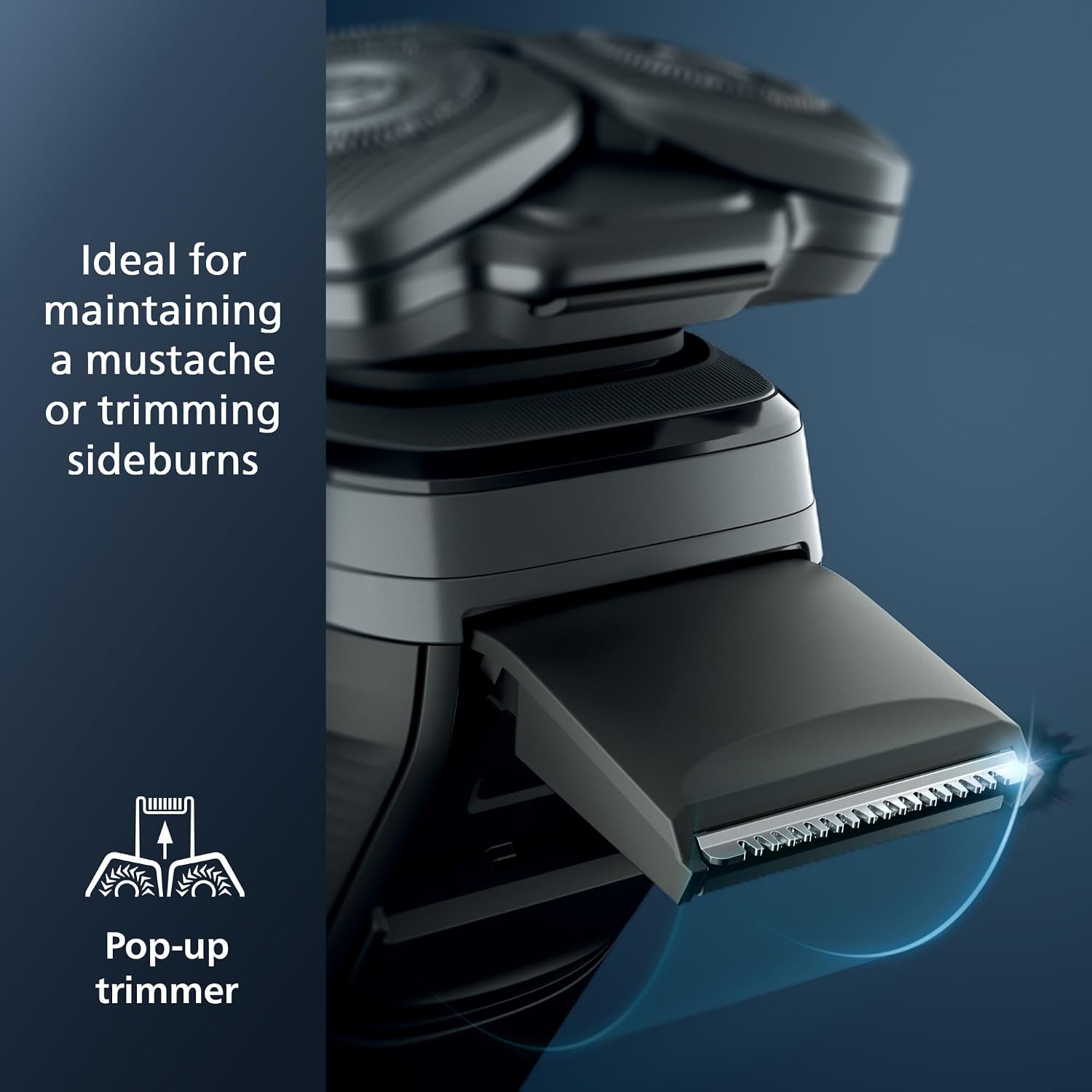 Philips Norelco 7800 Electric Shaver, Black | 45 SteelPrecision Blades, SenseIQ Technology, Nano SkinGlide coating