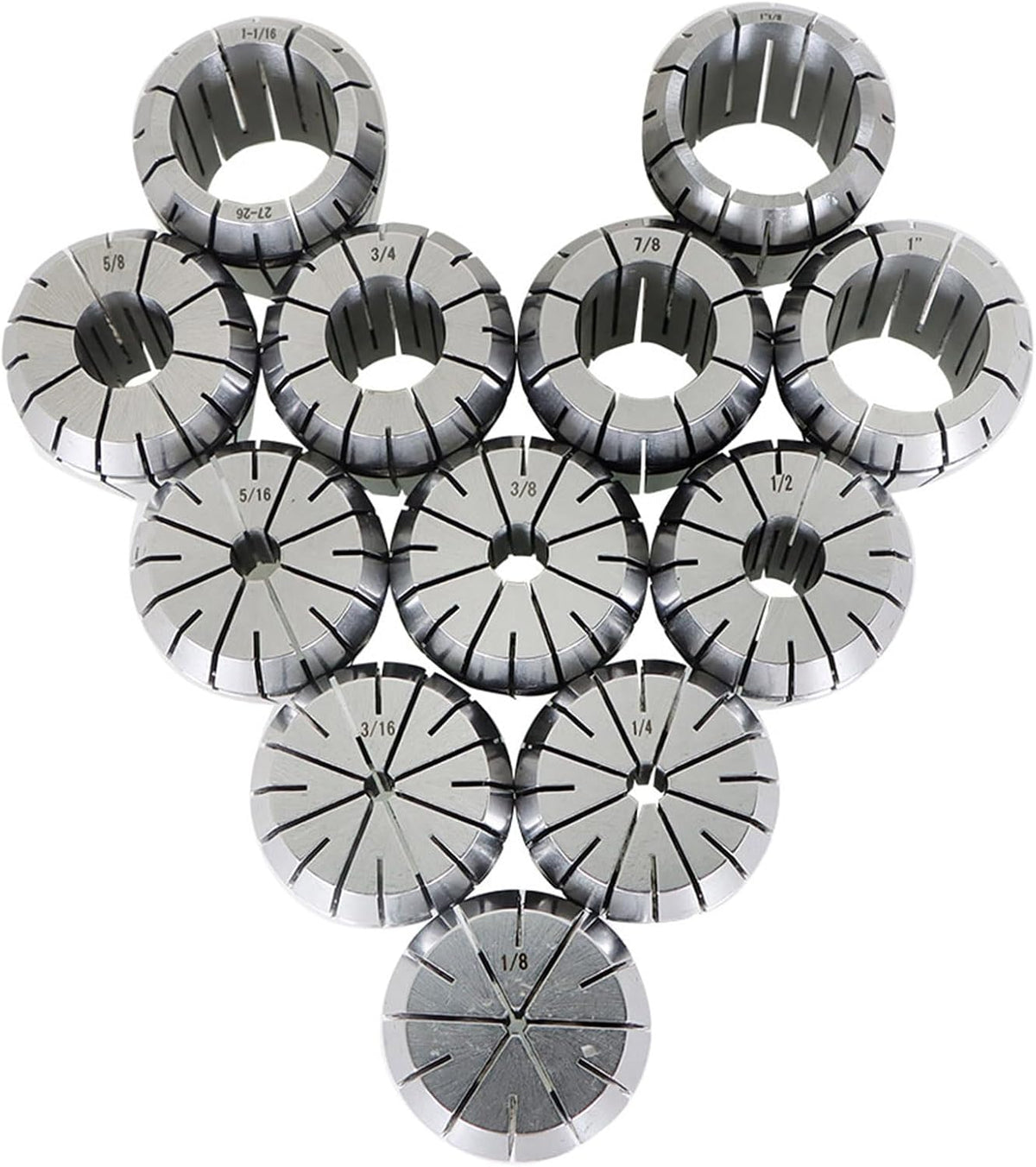 WFLNHB 12Pcs ER40 Collets with Common Size 1/8-1-1/8 Inch