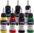 Tattoo Ink,Solong Tattoo Ink Color Set Easy to Mix Professional Tattoo Ink Set 1 OZ 7 Basic Pigment Kit Colors