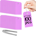 100 Plastic Shipping Tags - Waterproof, Durable, Light Purple, 4 3/4" x 2 3/8"