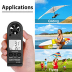 Anemometer Handheld, Air Flow Velocity Meter up to 67mph, Ultra-Light 53g