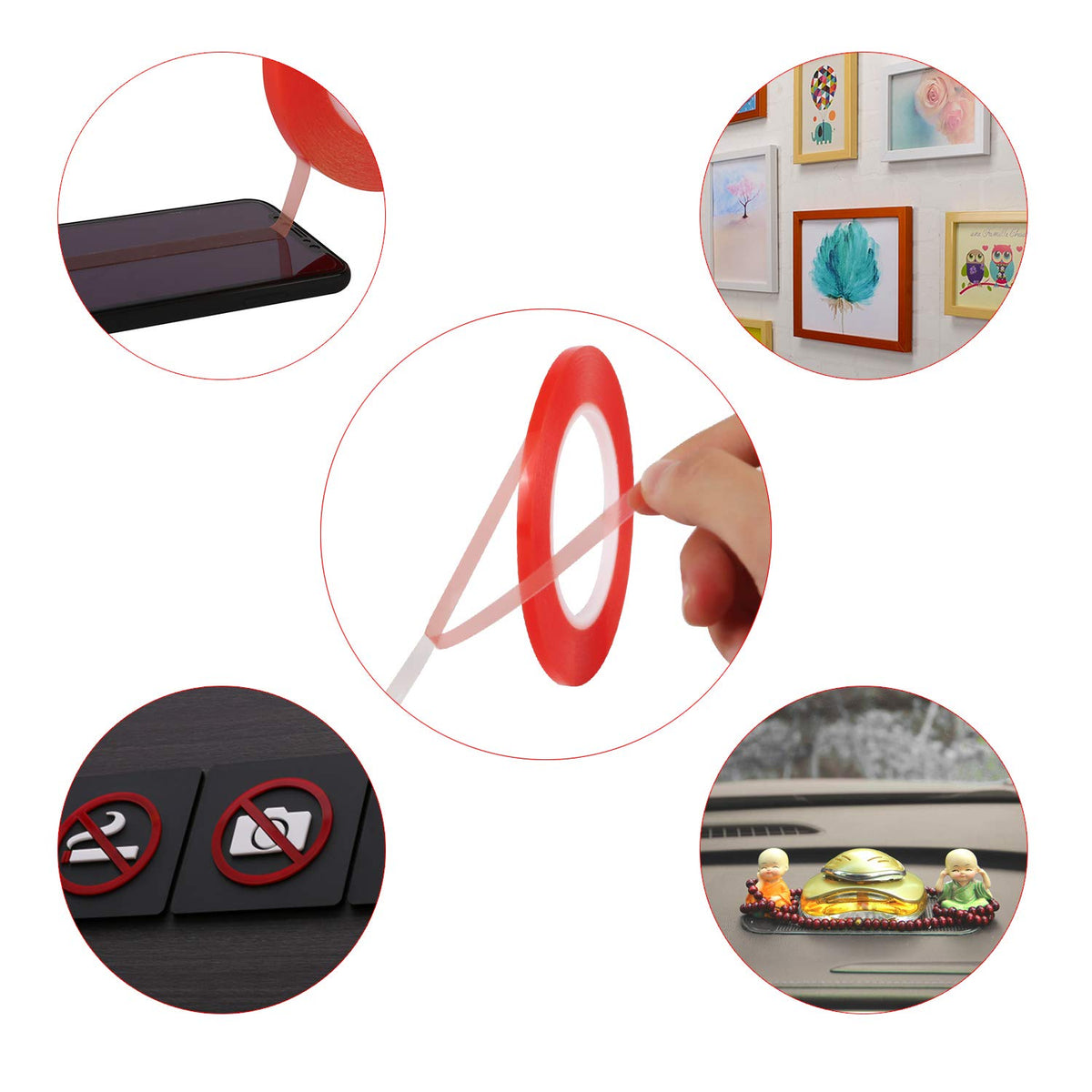 5mm/10mm x 25M Double Sided Transparent Acrylic Tape
