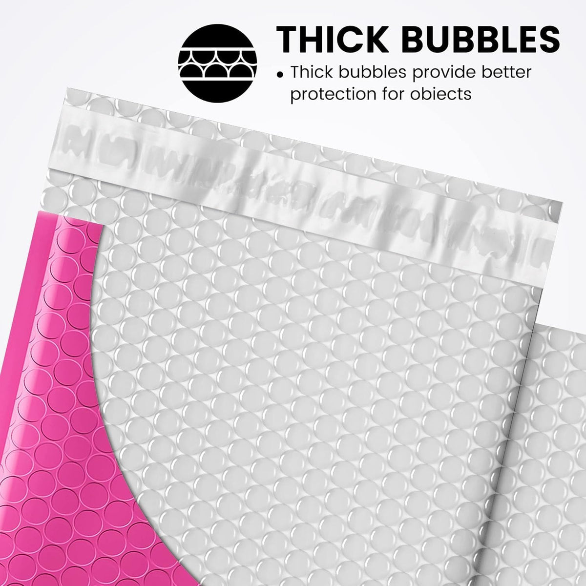 Bubble Mailers 6x10" 100 Pack Pink Thick Padded Envelopes