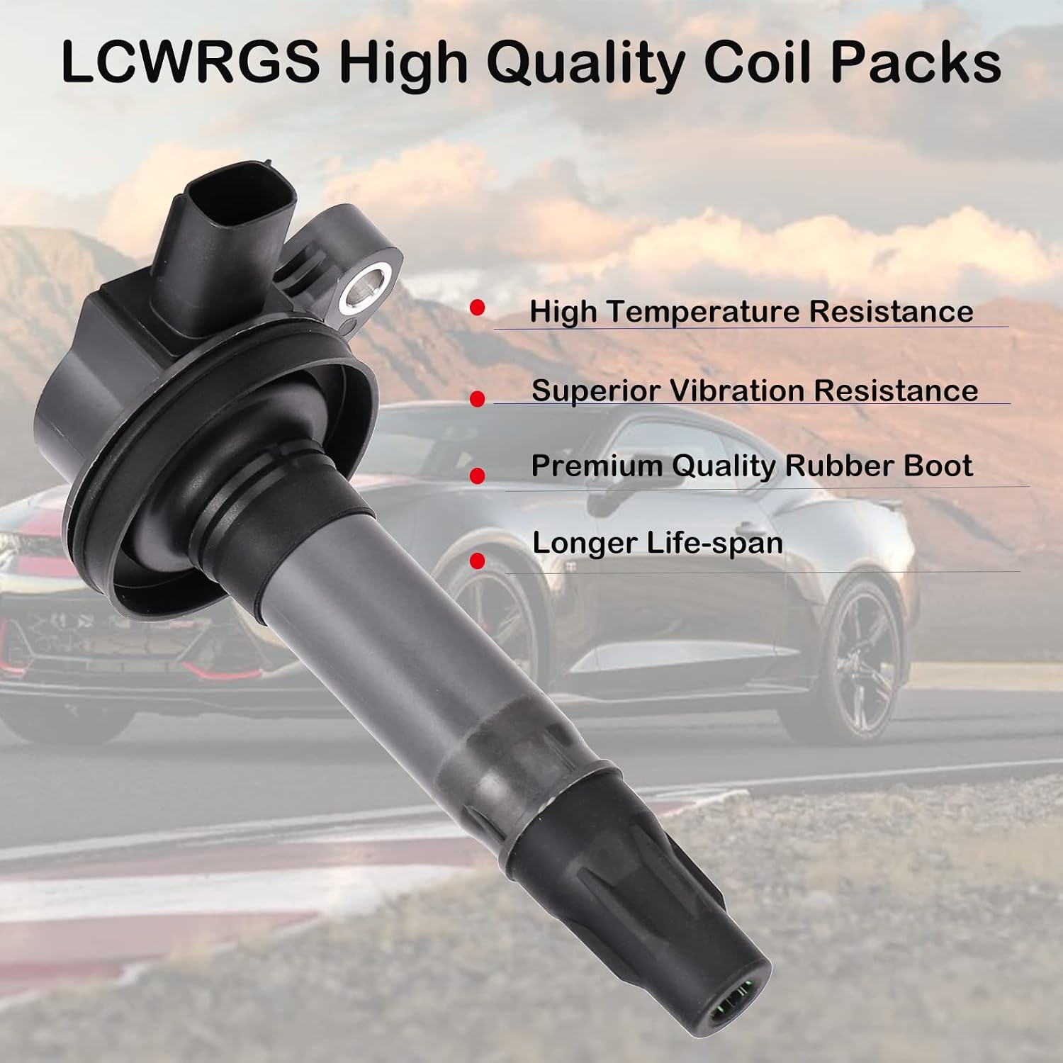 Ignition Coil Pack & Spark Plugs Set of 6 Fits for 3.7 3.5 V6 Ford Edge Taurus Explorer Flex Lincoln MKS MKZ MKT MKX