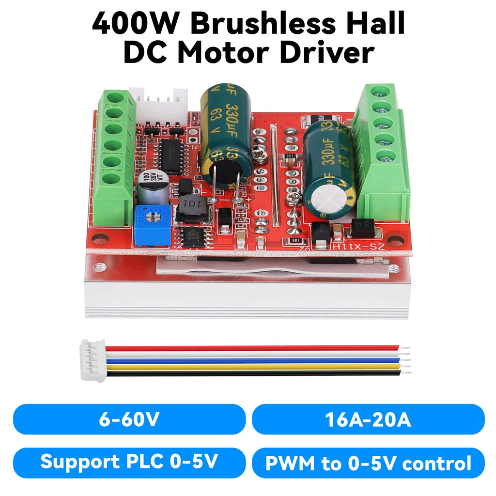Ransanx 2PCS 6-60V 400W DC Three-Phase Brushless Motor Speed Controller