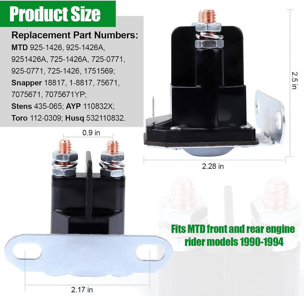 dh Starter Solenoid fits MTD Cub Cadet 725-1426 925-1426A Wsry
