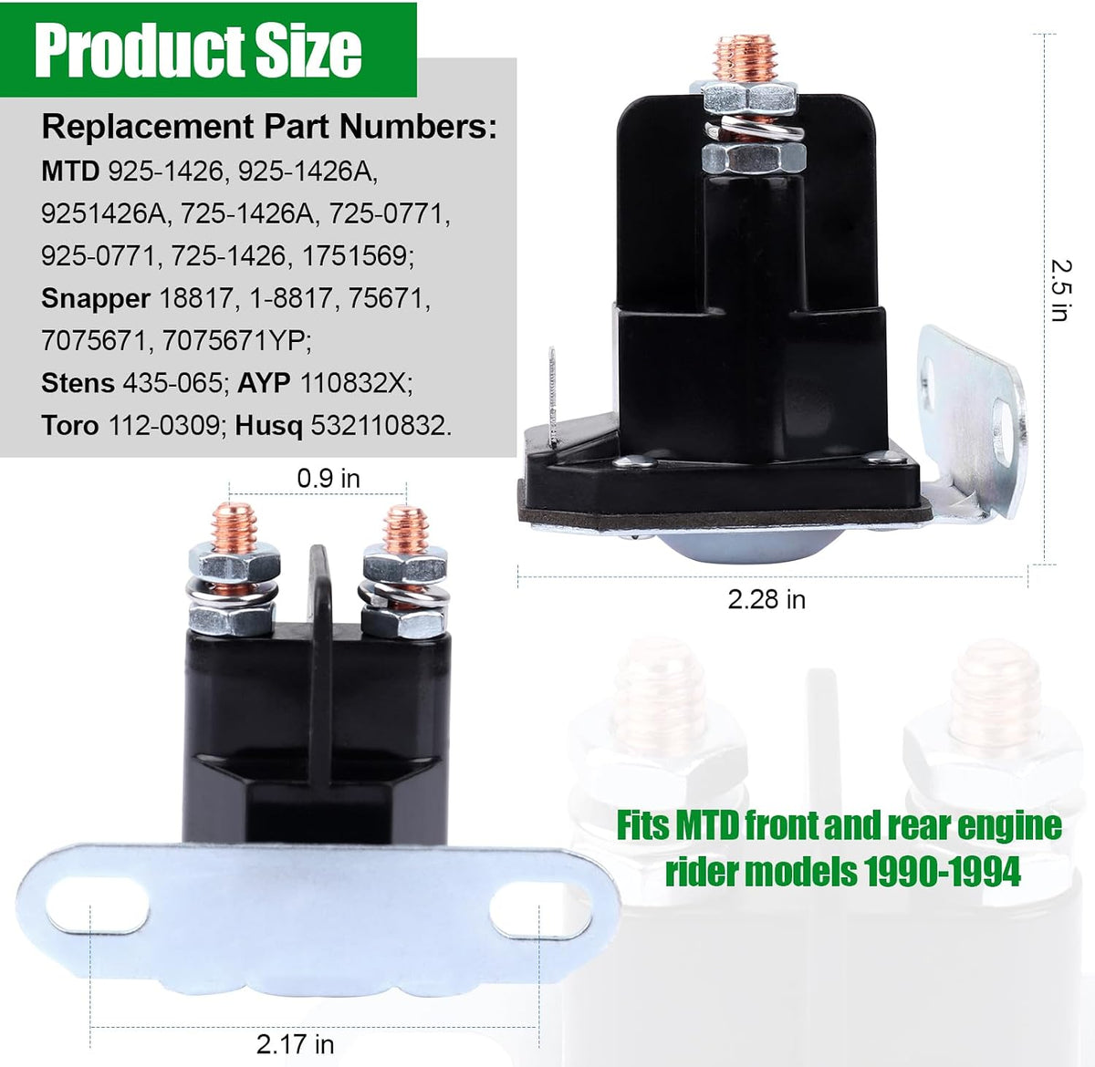 dh Starter Solenoid fits MTD Cub Cadet 725-1426 925-1426A Wsry