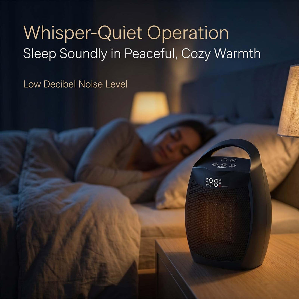 Space Heater for Indoor Use with Remote, Digital Display, Touch Key