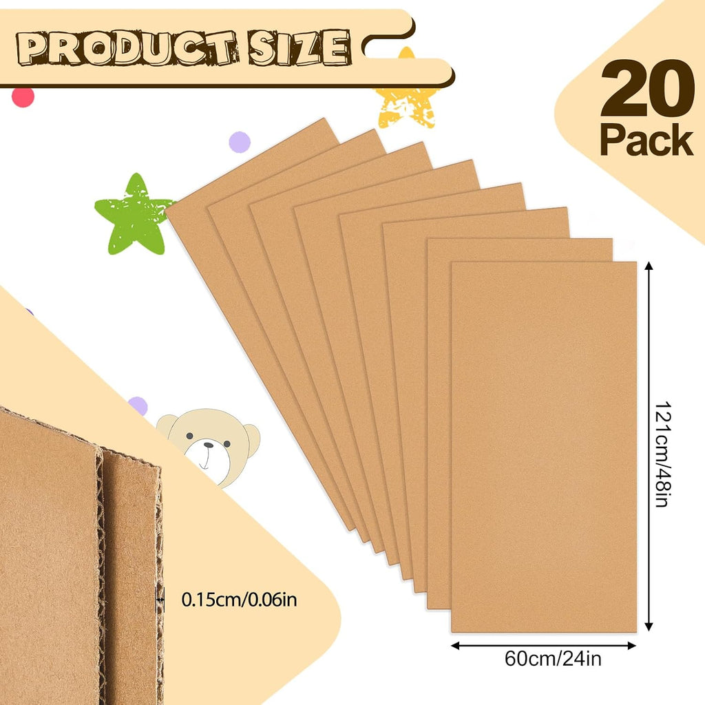 20 Pack 24 X 48 Inch Brown Cardboard Sheets