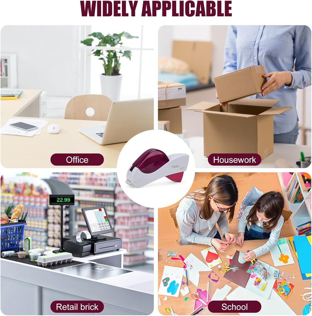 Handheld Auto Tape Dispenser, Handheld & Portable Design, White